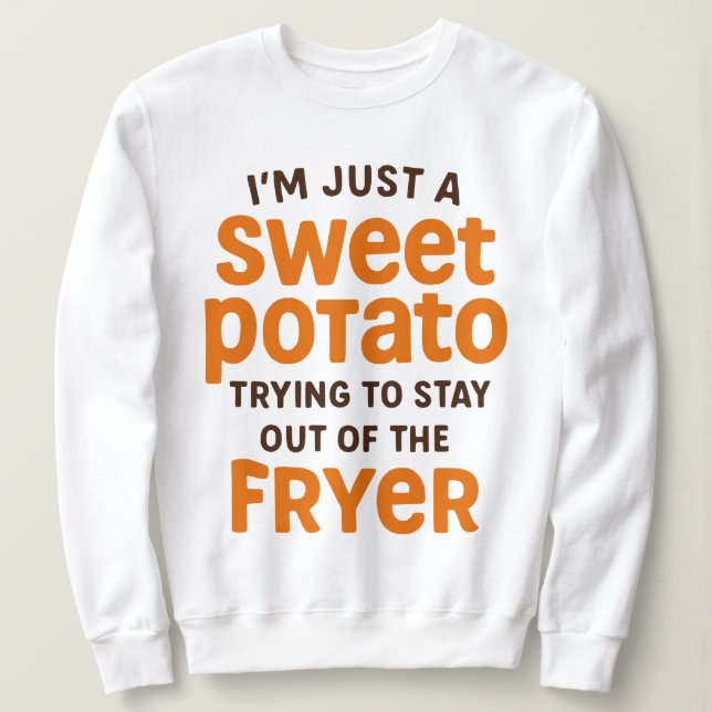 Just A Sweet Potato Funny Quote T Shirt (Design framsida)