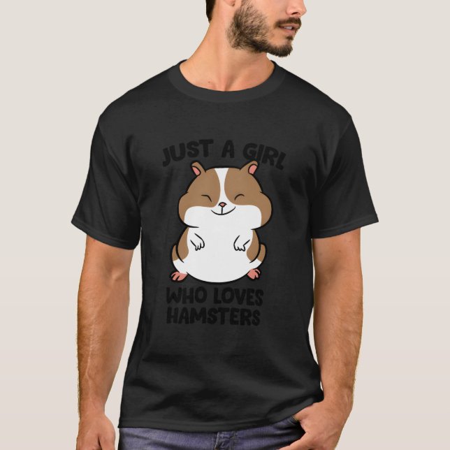 Just A Who Loves Hamsters T Shirt (Framsida)