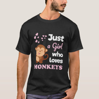 Just A Who Loves Monkeys Monkey T Shirt