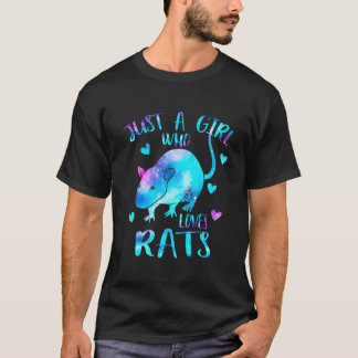Just A Who Loves Rats Rat Galaxy Theme T Shirt