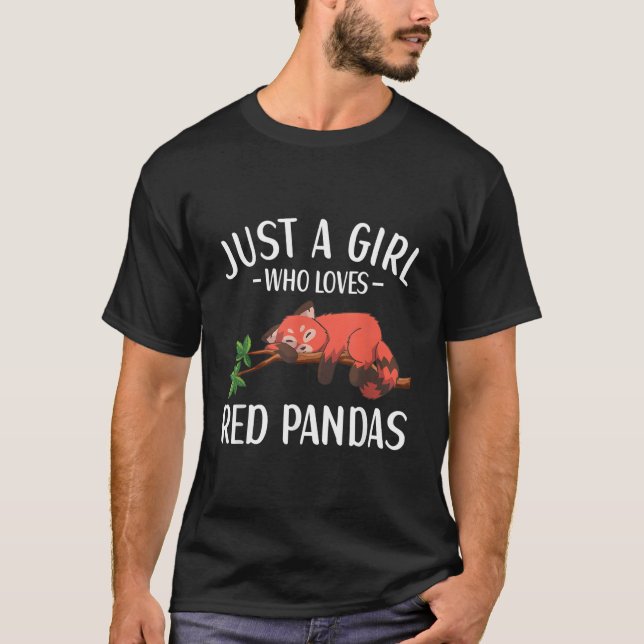 Just A Who Loves Red Pandas Red Panda T Shirt (Framsida)