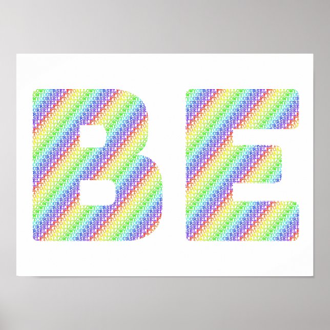 Just BE: The Permission to Exist Rainbow Art Poste Poster (Framsidan)