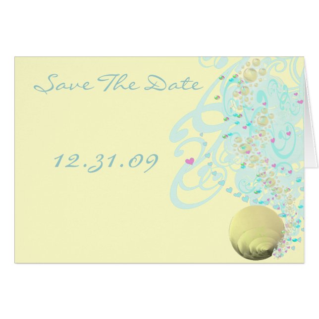 Just Beachy Bröllop Hälsningskort (Framsidan Horizontal)