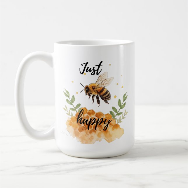 Just Bee Happy  Kaffemugg (Vänster)