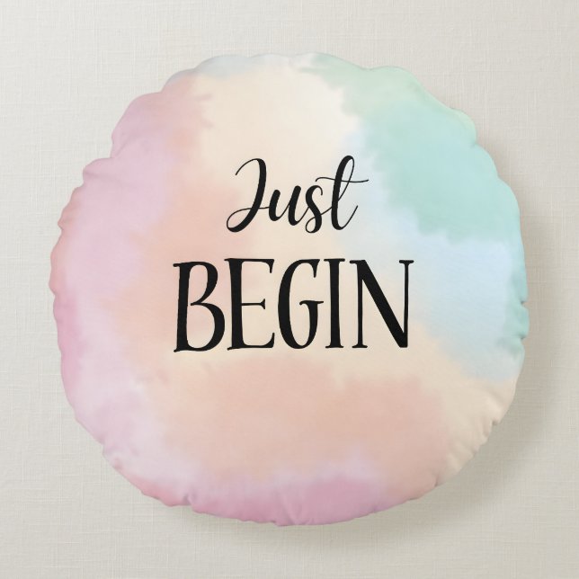 Just Begin Rund Kudde (Framsidan)