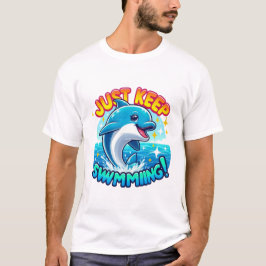 Just Behålla Swimming Dolphin T Shirt