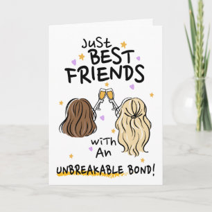 "Just Best Friends" hälsningskort Inbjudan