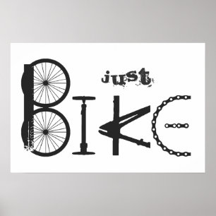 "Just Bike" Graffiti från Bike Parts & Däck Tracks Poster