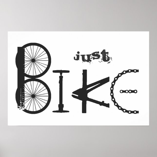 "Just Bike" Graffiti från Bike Parts & Däck Tracks Poster (Framsidan)