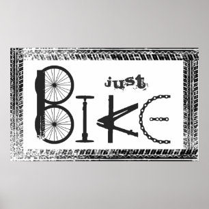 "Just Bike" Graffiti från Bike Parts & Däck Tracks Poster