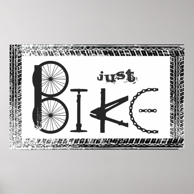 "Just Bike" Graffiti från Bike Parts & Däck Tracks Poster (Framsidan)