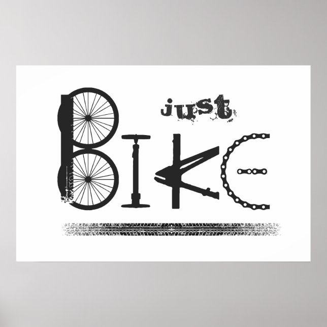 "Just Bike" Graffiti från Bike Parts & Däck Tracks Poster (Framsidan)