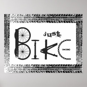 "Just Bike" Graffiti från Bike Parts & Däck Tracks Poster