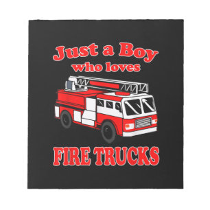 Just Boy WHO Kärlek Firetruck & Småbarn Firefighte Anteckningsblock