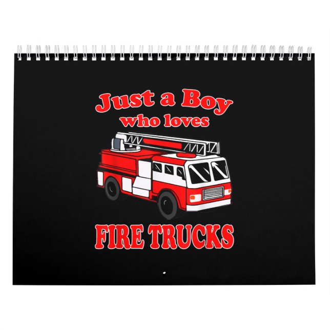 Just Boy WHO Kärlek Firetruck & Småbarn Firefighte Kalender (Omslag)