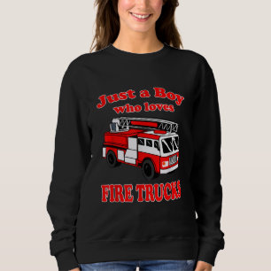 Just Boy WHO Kärlek Firetruck & Småbarn Firefighte T Shirt
