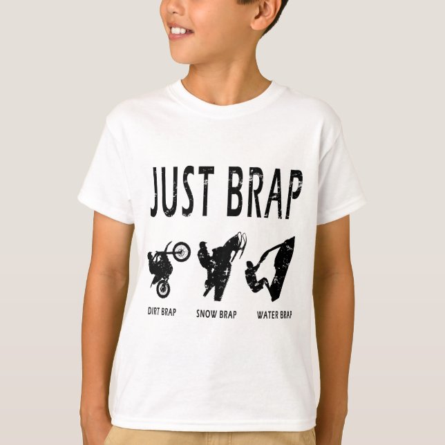 just-brap-black.png tee shirt (Framsida)