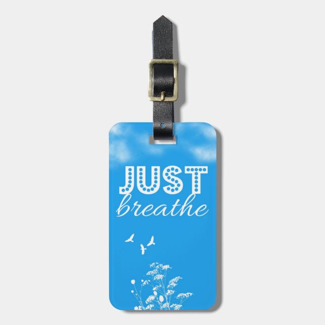 Just Breathe Bagagebricka (Vertikal Framsida)