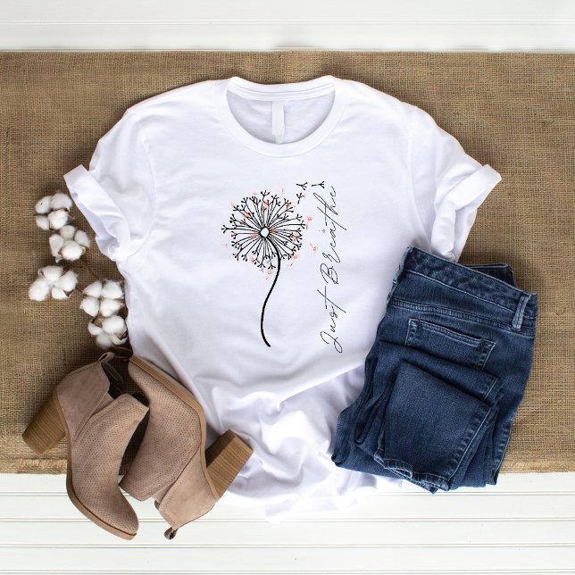 Just Breathe Dandelion Yoga  T Shirt (Skapare uppladdad)