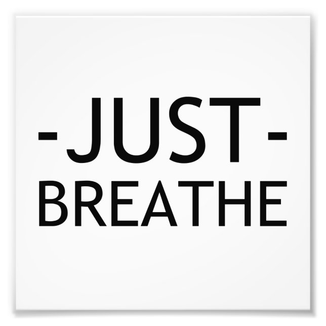 JUST BREATHE FOTOTRYCK (Framsidan)
