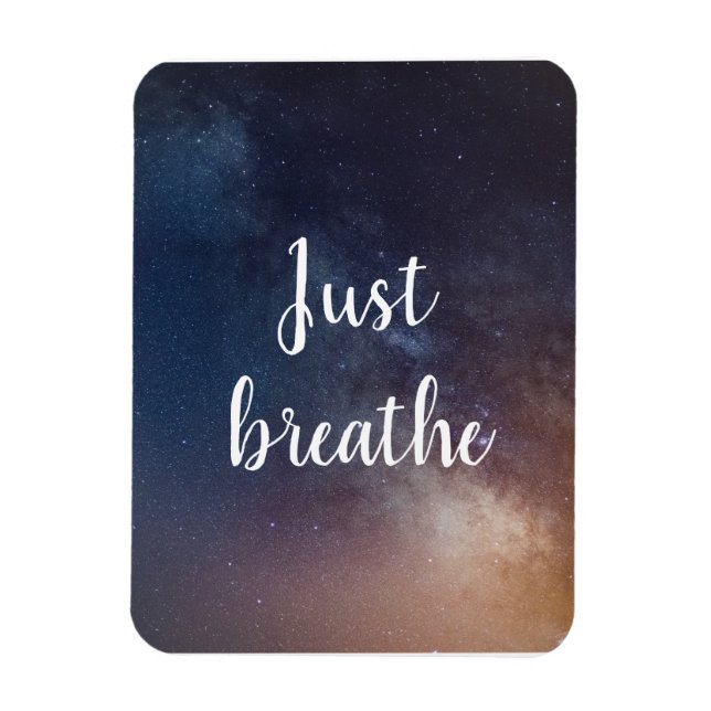 JUST BREATHE - Nattnotering Himlar Magnet (Vertikal)