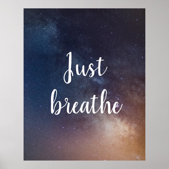 JUST BREATHE - Nattnotering Himlar Poster (Framsidan)
