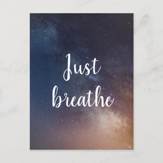JUST BREATHE - Nattnotering Himlar Vykort (Framsida)