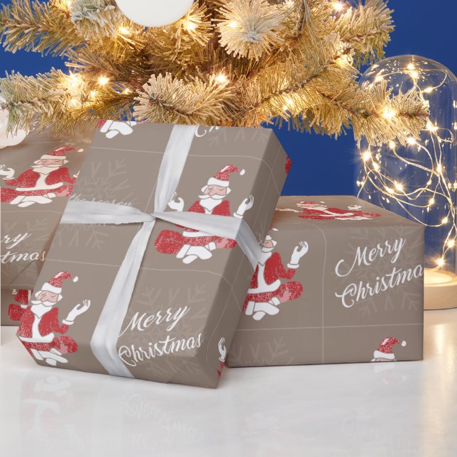 Just Breathe Yoga Tomte Presentpapper (Helgdagar)