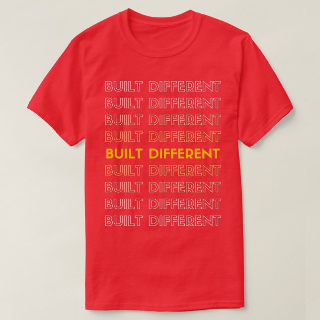 Just built Different Premium TShirt T Shirt (Design framsida)