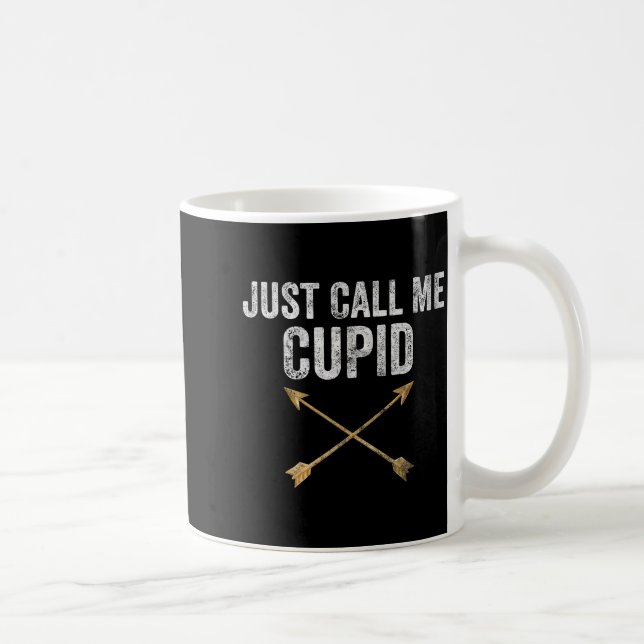 Just Call Me Cud Shirt Retro Arrow Valentine Day  Kaffemugg (Höger)