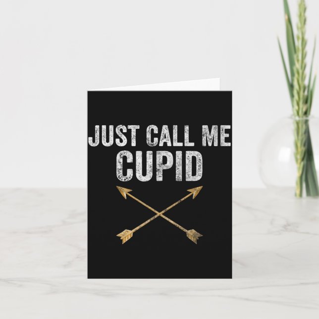Just Call Me Cud Shirt Retro Arrow Valentine Day  Kort (Framsida)