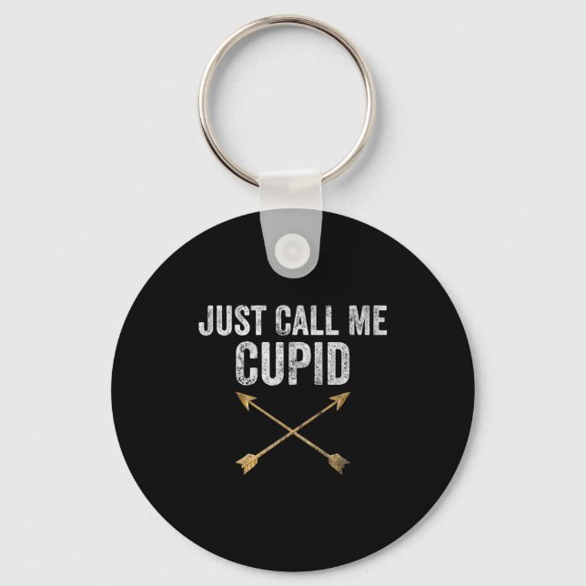 Just Call Me Cud Shirt Retro Arrow Valentine Day  Nyckelring (Framsida)