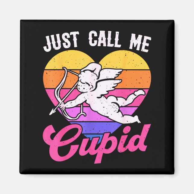Just Call Me Cud Valentine Cute Arrow Heart Couple Magnet (Framsidan)