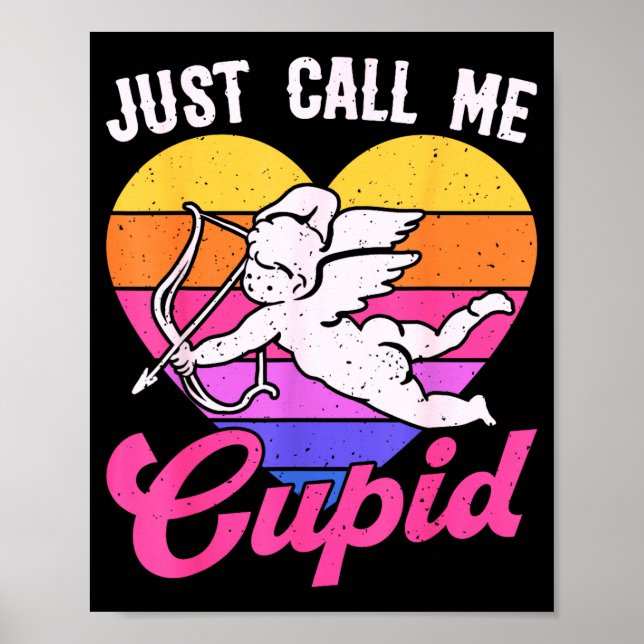 Just Call Me Cud Valentine Cute Arrow Heart Couple Poster (Framsidan)