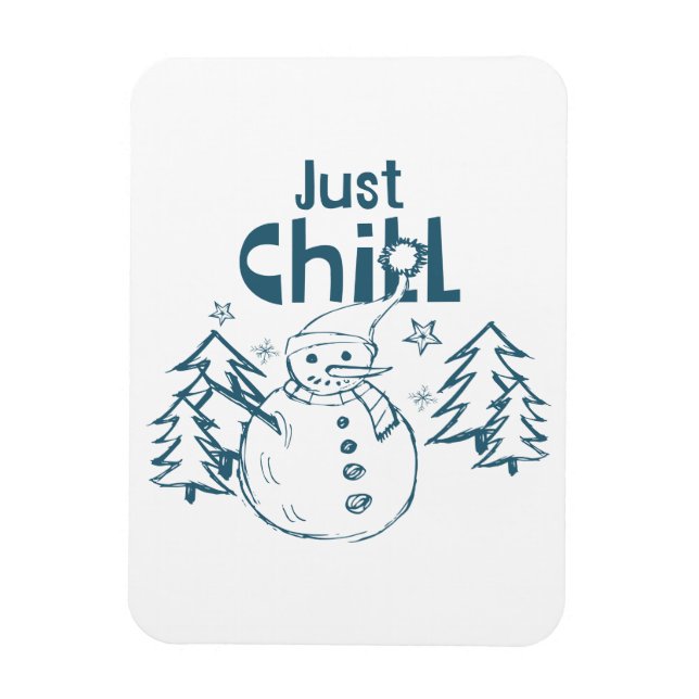 Just Chill Playful Christmas Magnet (Vertikal)