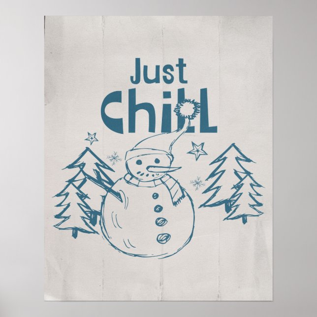 Just Chill Playful Christmas Poster (Framsidan)