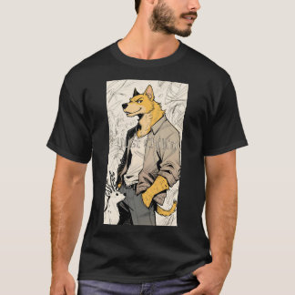 "Just Chillin" Antropomorphic Hund Manar - Shirt T Shirt