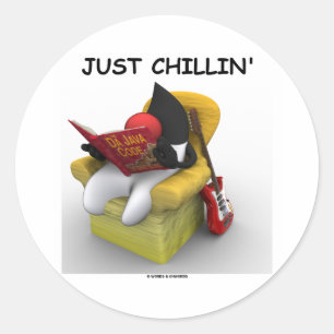 Just Chillin' (Java Duke Mascot Character) Runt Klistermärke