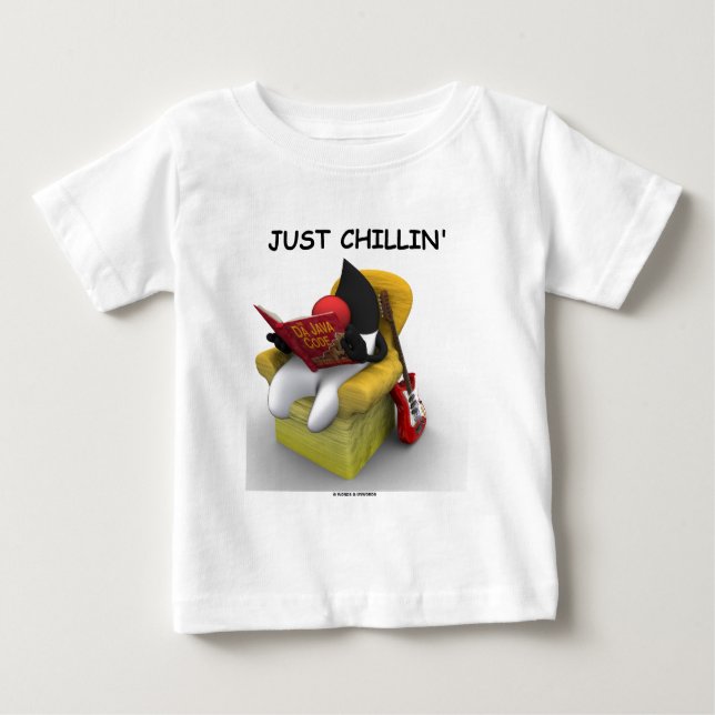 Just Chillin' (Java Duke Mascot Character) Tee Shirt (Framsida)