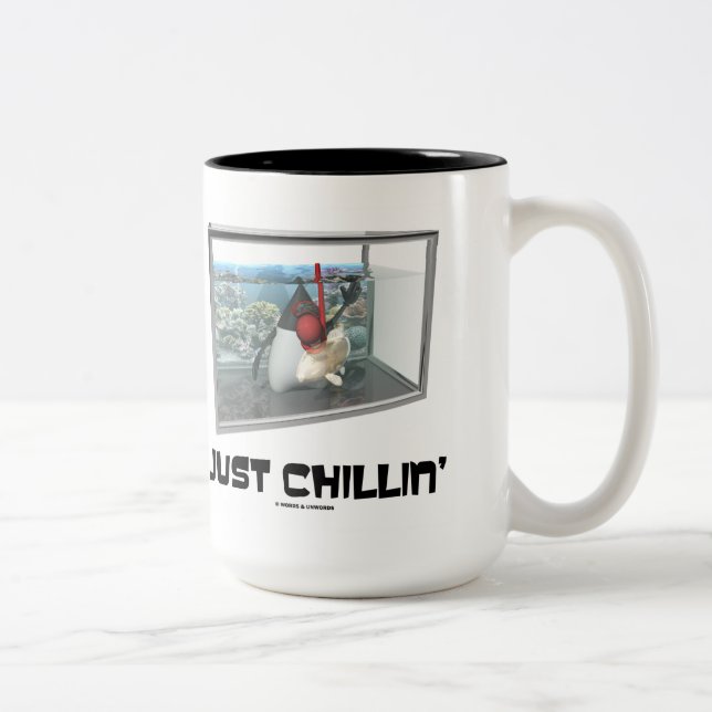 Just Chillin' (Java Duke Snorkeling Fish Tank) Två-Tonad Mugg (Höger)