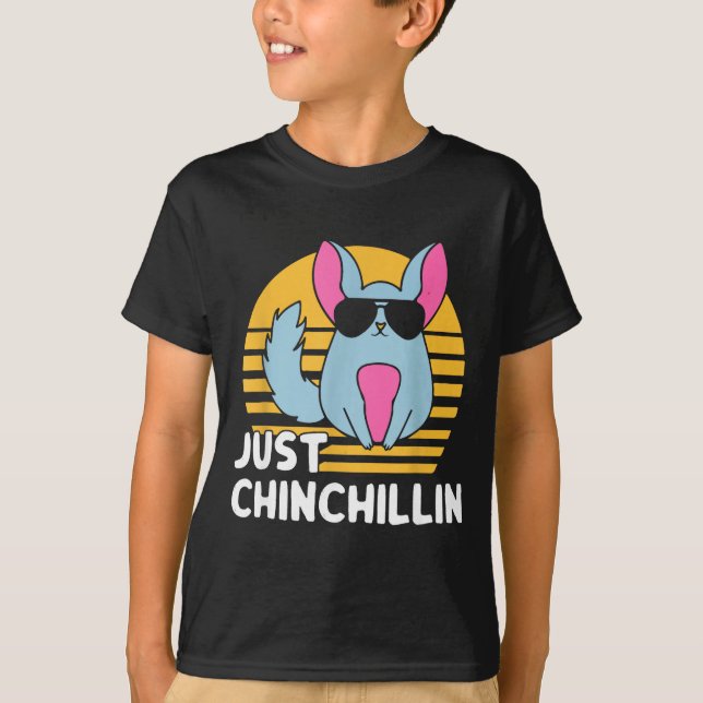 Just Chinchillin Pet Lover Animal Vintage  T Shirt (Framsida)