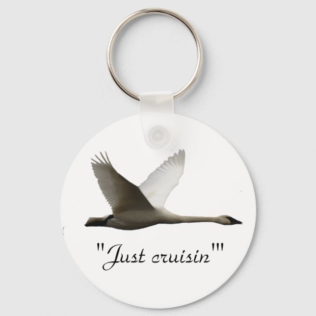 "Just Cruisin'" Trumpeter Svan Nyckel chain Nyckelring (Framsida)