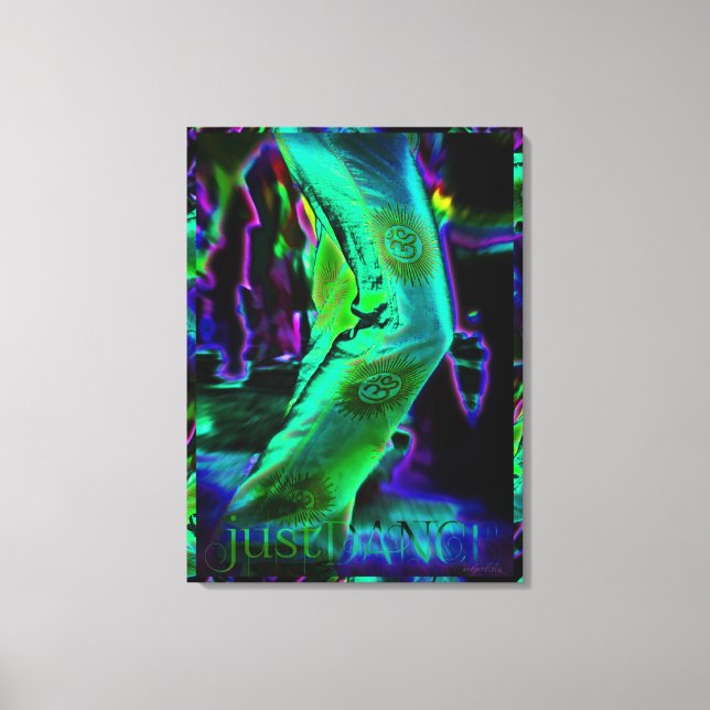 Just Dance Psychedelic Färg Wrapped Canvas (Framsida)