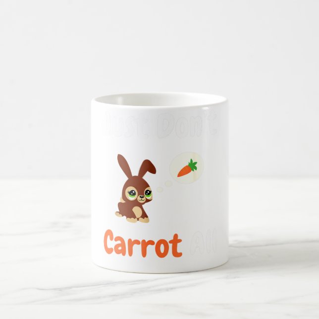 Just Don't Carrot All - Easter Bunny Rabbit Puns Kaffemugg (Center)