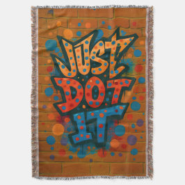 Just Dot It - Punkt dagen färgglad graffiti gatuko Filt