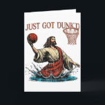 Just Dunkad Rolig Dop Jesus Kristna Korg Kort<br><div class="desc">Just Dunkad Rolig Dop Jesus Kristna Basketboll</div>