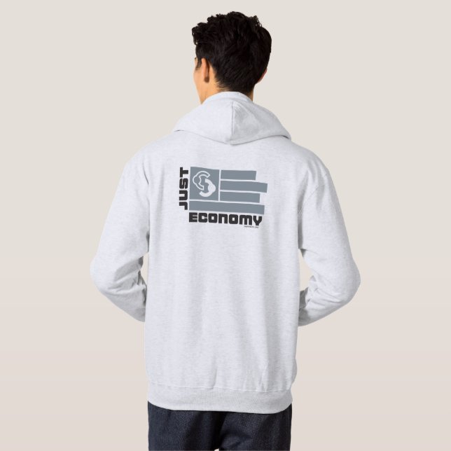 Just Economy Hoodie med dubbla sidosatt - grått (Hel baksida)