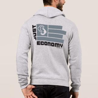 Just Economy manars zipper hoodie - Grått T Shirt