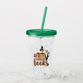 JUST EN FLICKOR, Bokar vid Blommigten Bok, Älskare Take Away Mugg