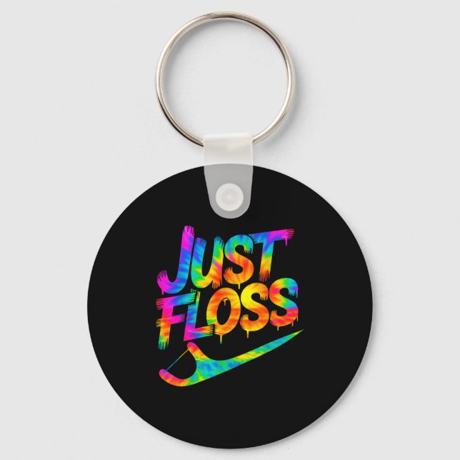 Just Floss Funny Dental Oral Hygienist Rdh Dentist Nyckelring (Framsida)